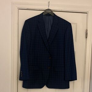 Men's Navy Plaid Blazer